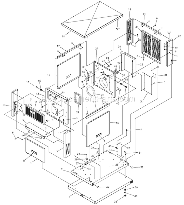 Page C Diagram and Parts List for 1931-0  Briggs and Stratton Generator